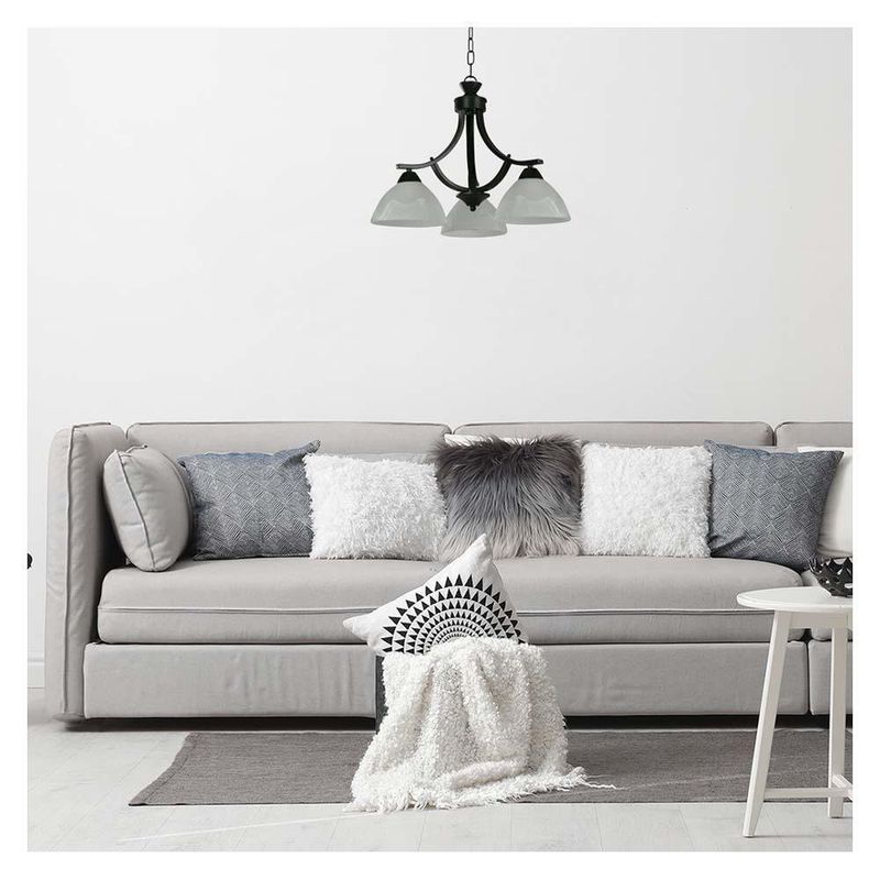 Lámpara Colgante 'Colonial' Negra 3Bombillosx60Wmax - Zlumini