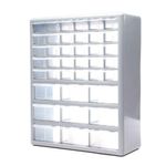 Gabinete Organizador Plástico 15 Plg 39 Divisiones Gris