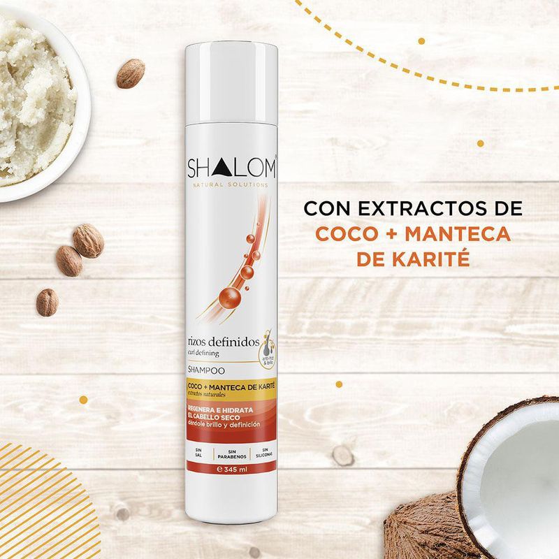 Shampoo Rizos Coco + Karite 345Ml - Shalom