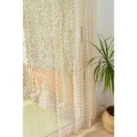 Cortina Channel Lino Hexágonos 110X240 Cm - Livim Natural Home