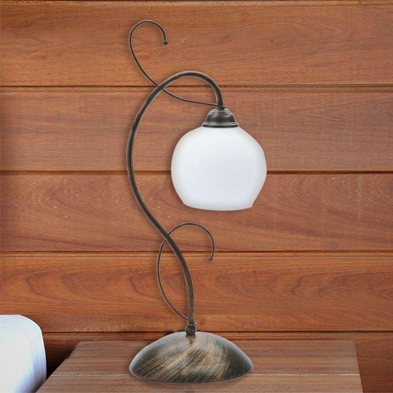 Lámpara De Mesa Bronce 1 Luz - Z