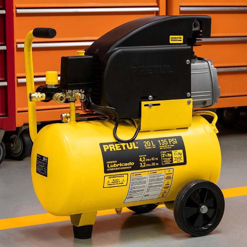 Compresor Horizontal de 20 Litros 2.5 Hp - Pretul