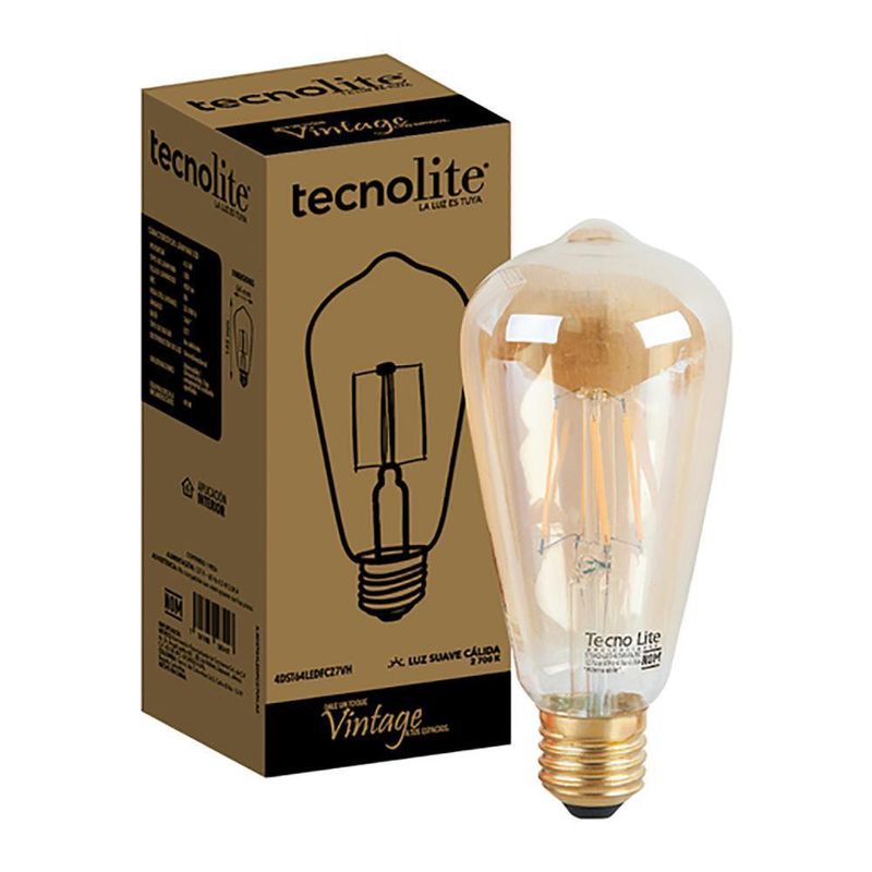Bombillo Foco Vintage con Filamento LED de 4.5 W