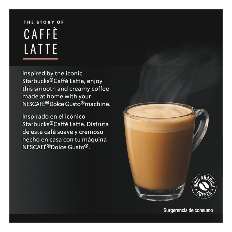Cápsulas Café Latte 121.9G 12 Pzas