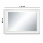 Espejo de Pared 76 x 106 cm Rectangular Marco Color Blanco