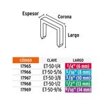 Grapas 1/4 Plg Trabajo Pesado - Truper