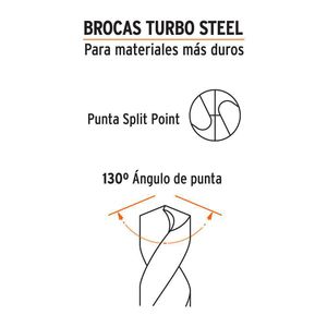 Broca para Metal/Madera 1/4 x 4 Plg