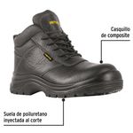 Zapatos Con Casco Color Negro - Pretul Varias Tallas
