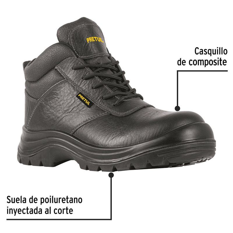 Zapatos Con Casco Color Negro - Pretul Varias Tallas