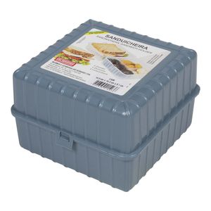 Contenedor de Alimentos Azul Glitter con Divisiones