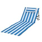 Silla de Playa Azul Y Blanco 53X155 Cm - Zmobili