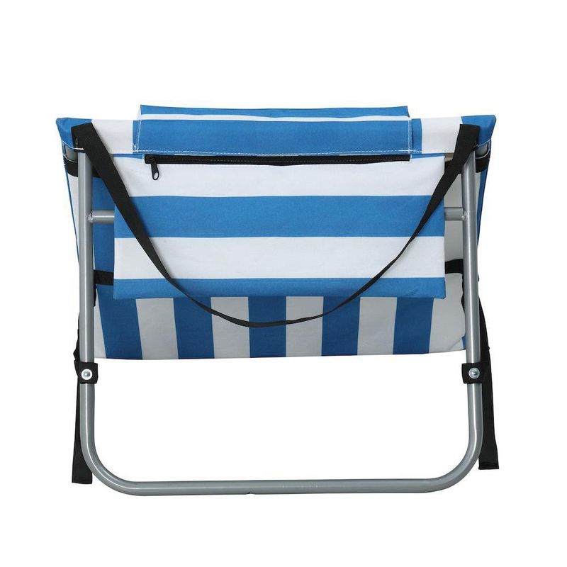 Silla de Playa Azul Y Blanco 53X155 Cm - Zmobili