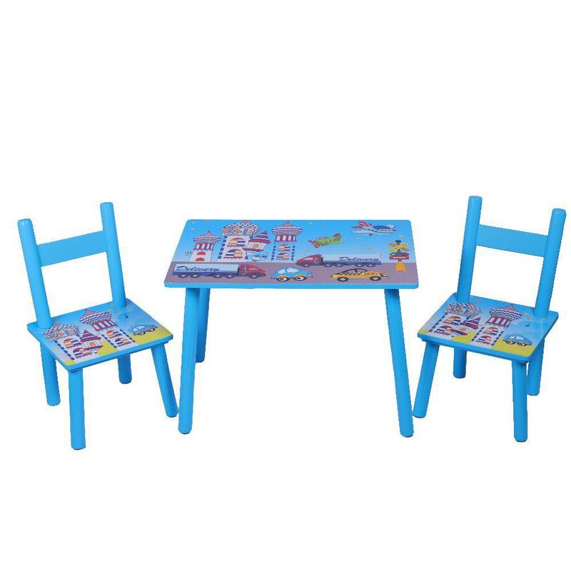 Set De Sillas Y Mesa Color Azul Para Niños - Koala
