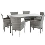 Mesa De Comedor Sion Gris 180x89.5x75 Cm - Naterial