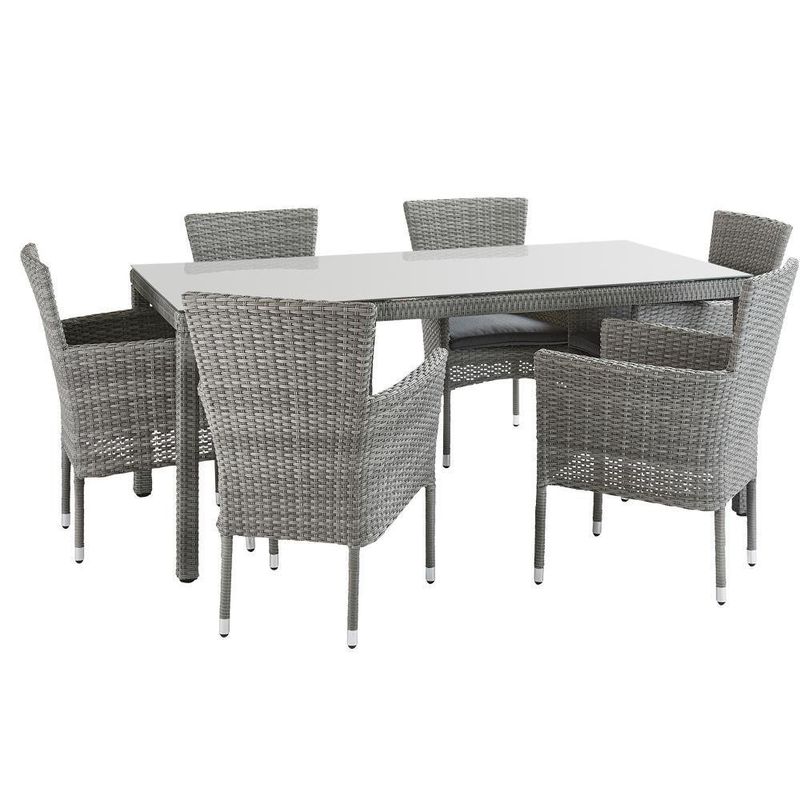Mesa De Comedor Sion Gris 180x89.5x75 Cm - Naterial