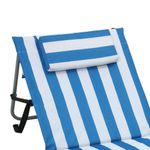 Silla de Playa Azul Y Blanco 53X155 Cm - Zmobili