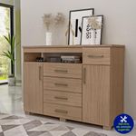 Gavetero Cocoa 5 Gavetas y 2 Puertas 46x152x109 Cm - Mx Moveis