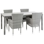 Mesa De Comedor Sion Gris 180x89.5x75 Cm - Naterial