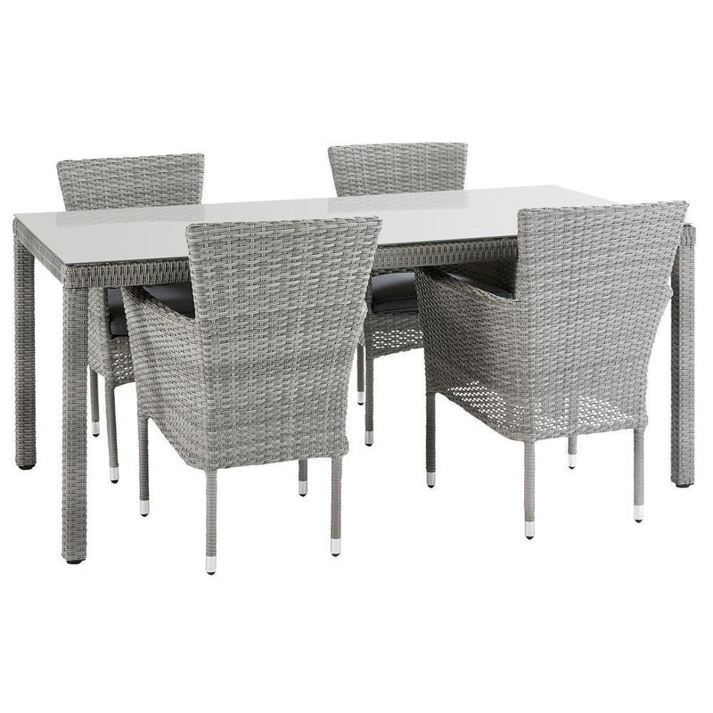 Mesa De Comedor Sion Gris 180x89.5x75 Cm - Naterial