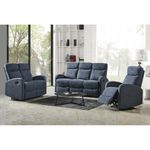 Sillón Reclinable Gris Para 3 Personas 188x95x100 Cm