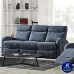 Sillón Reclinable Gris Para 3 Personas 188x95x100 Cm