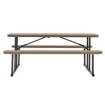 Set De Mesa Y Banca Plegable Montana 182.8x144x74.6 Cm - Newstorm