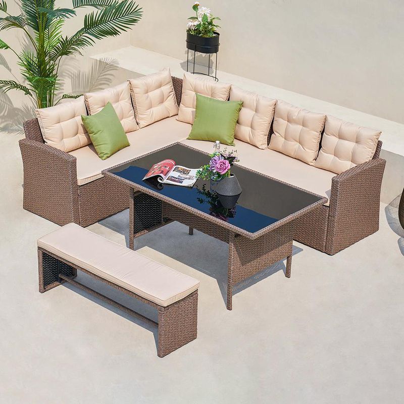 Juego-De-Sofas-Y-Mesa-Tipo-Ratan-Para-Exterior