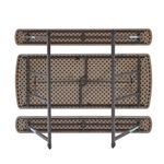 Set De Mesa Y Banca Plegable Montana 182.8x144x74.6 Cm - Newstorm