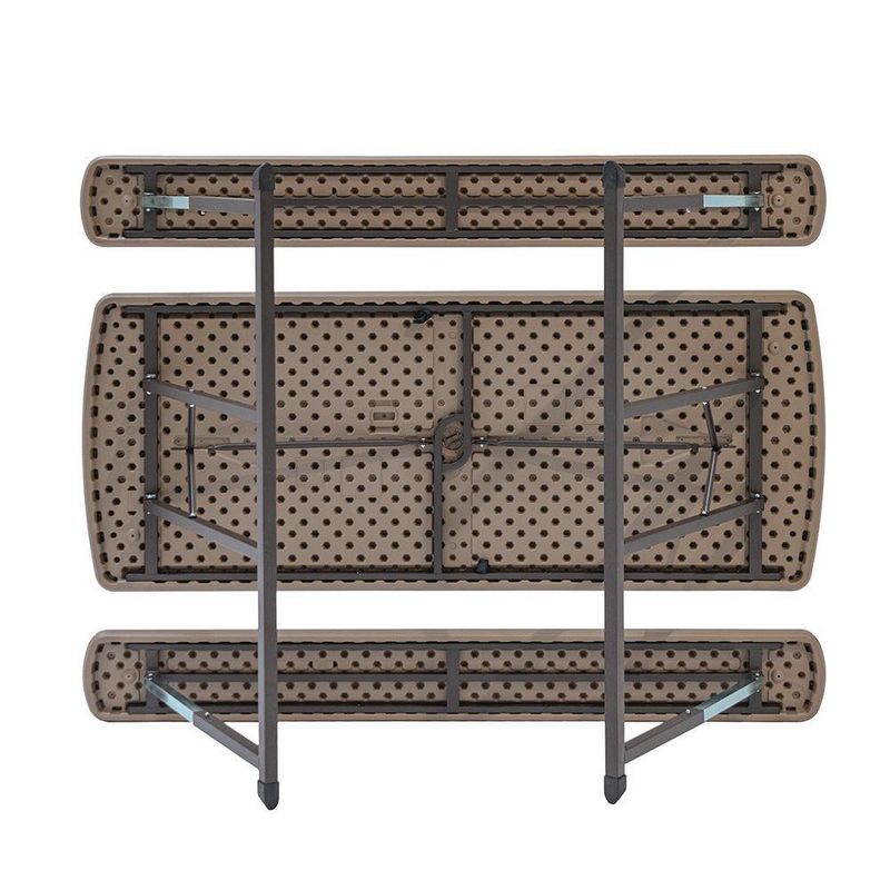 Set De Mesa Y Banca Plegable Montana 182.8x144x74.6 Cm - Newstorm