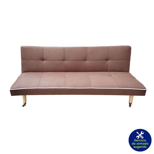Sofá Cama de Tela Café