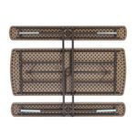 Set De Mesa Y Banca Plegable Montana 182.8x144x74.6 Cm - Newstorm