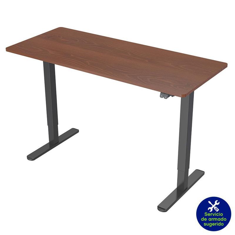 Escritorio-De-Altura-Ajustable-Electrico-Cafe