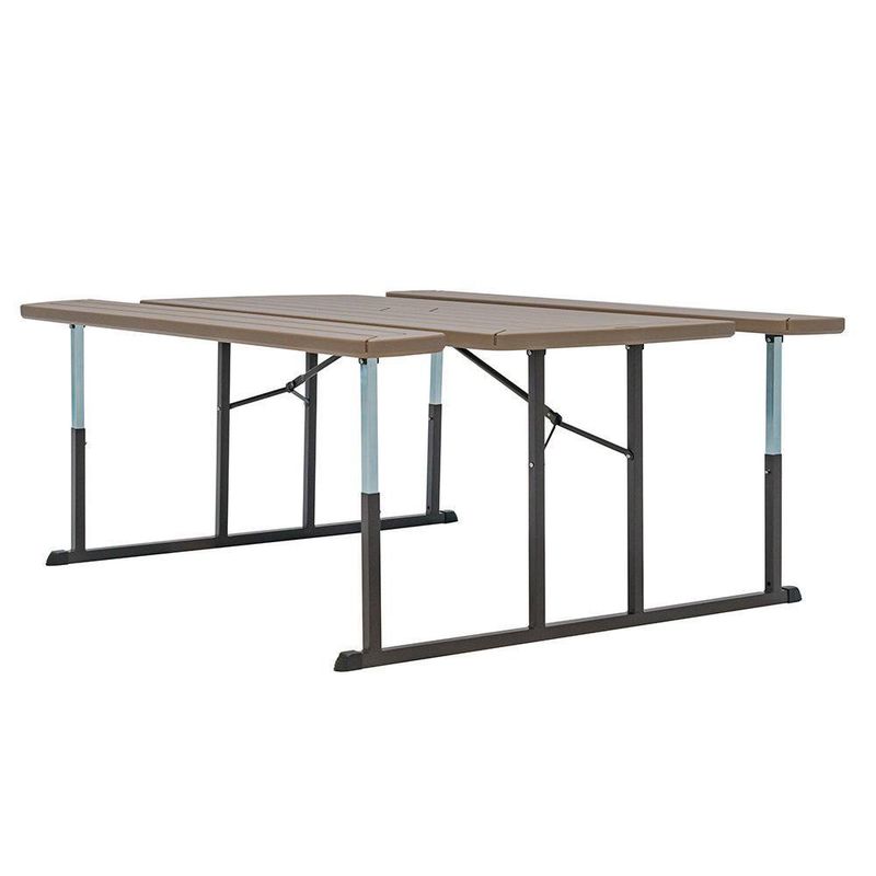 Set De Mesa Y Banca Plegable Montana 182.8x144x74.6 Cm - Newstorm