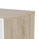Gavetero De 8 Cajones Blanco Y Beige 140x40.25x81.7 Cm - Tvilum