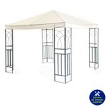 Toldo Columnas Metal Beige De Exterior 3 X 3 X 2.6 M - Z