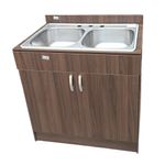 Mueble-de-Cocina-con-Lavatrastos-Doble-Fosa-Nogal-Paramo