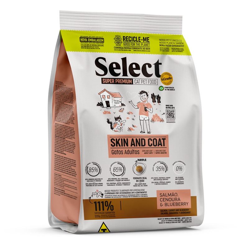 Concentrado Select Skin and Coat Gatos Adultos 1.5 Kg - Monello