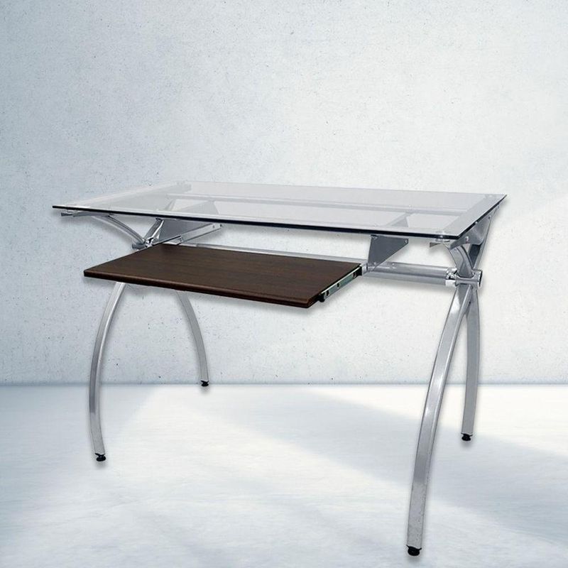 Escritorio con Top de Vidrio Gris Jose