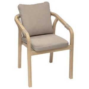 Silla Beige con Brazos para Exterior
