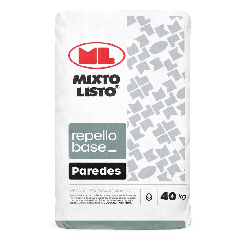 Repello Base para Paredes Mixto Listo 40 kg