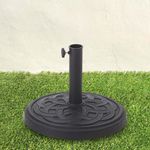 Base Negra De Sombrilla De Exterior 18 Plg - Living Accents