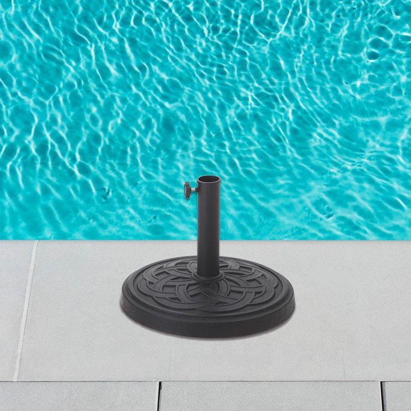 Base Negra De Sombrilla De Exterior 18 Plg - Living Accents