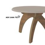 Mesa Redonda Café Y Blanca 70X70X46.5 Cm - Z