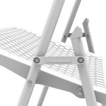 Silla Plegable Aida Blanca 50.6x52.1x81 Cm - Newstorm