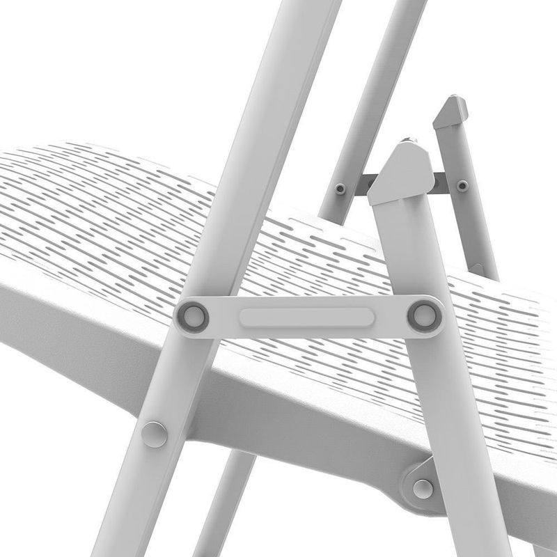 Silla Plegable Aida Blanca 50.6x52.1x81 Cm - Newstorm