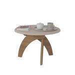 Mesa Redonda Café Y Blanca 70X70X46.5 Cm - Z