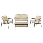 Set de Muebles Etos Beige para Jardín 4 Piezas