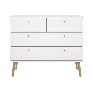 Gavetero Zoe Blanco de 4 Gavetas 39x98x81 Cm - Tvilum