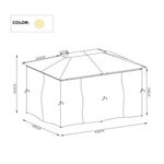 Toldo Y Cortinas Beige De Exterior 3X4 M - Z