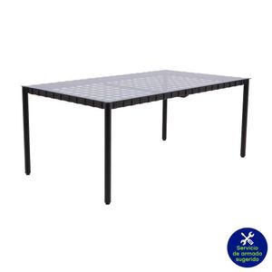 Mesa de Comedor Negra de Jardín Vicky